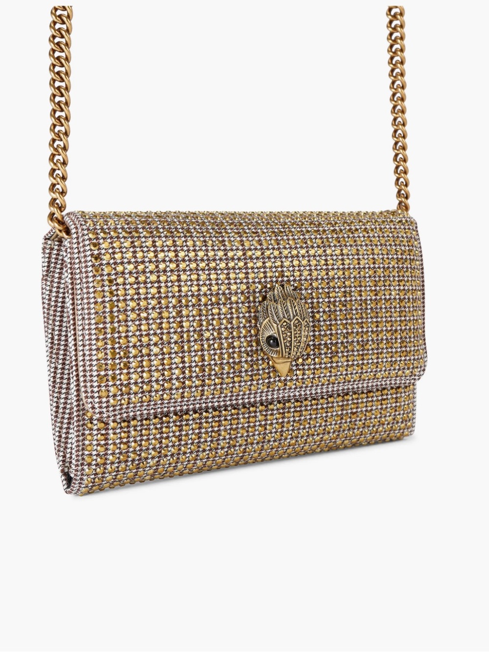 Kurt Geiger Kensington Beige Crystal Cross Body Bag  new/ dust bag - Picture 6 of 16